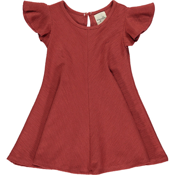 adaline dress in rust