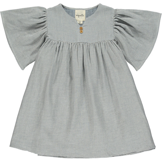 cora blouse in blue stripe