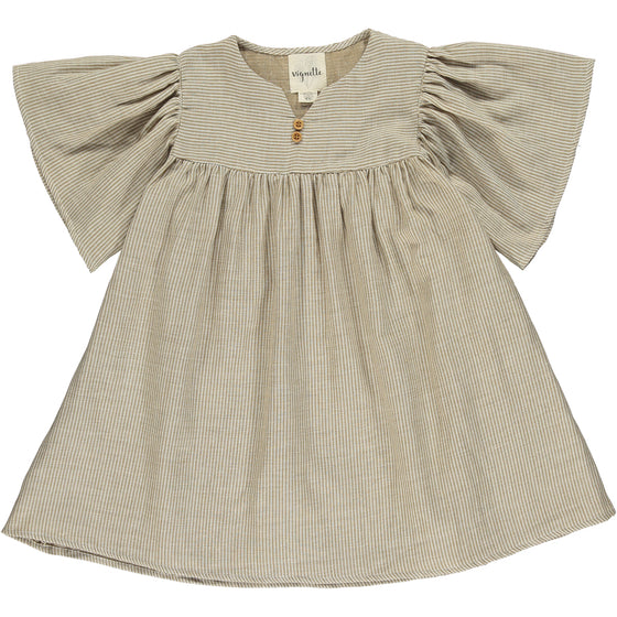 cora blouse in gold stripe