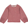 gigi blouse in burgundy dandelion