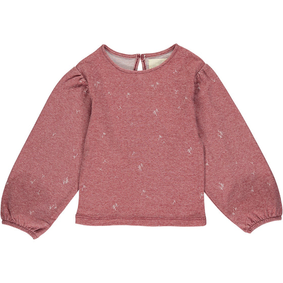 gigi blouse in burgundy dandelion